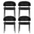 Artiss Yolanda Dining Chairs Set of 4 - Black PU Leather, Metal Frame, Plush Cushioning, 150kg Capacity, Elegant Design