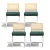 Artiss Set of 4 Green Velvet Rattan Dining Chairs – Cantilever Design, Stainless Steel Frame, Comfy Foam, Easy Assembly