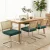 Artiss Set of 4 Green Velvet Rattan Dining Chairs – Cantilever Design, Stainless Steel Frame, Comfy Foam, Easy Assembly