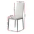 Artiss Astra Dining Chairs Set of 4, White Leather Look, Channel Tufted, Waterproof, Metal Legs, 39x43x95cm