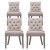 Artiss Cayes Dining Chairs Set of 4, French Provincial Style, Beige Linen, 13cm Cushion, Rubber Wood Legs, 89cm Height