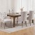 Artiss Cayes Dining Chairs Set of 4, French Provincial Style, Beige Linen, 13cm Cushion, Rubber Wood Legs, 89cm Height