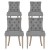 Artiss Cayes French Provincial Dining Chairs Set of 4 - Grey Linen, 13cm Cushion, Rubber Wood Legs, 1-Year Warranty