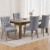 Artiss Cayes French Provincial Dining Chairs Set of 4 - Grey Linen, 13cm Cushion, Rubber Wood Legs, 1-Year Warranty