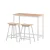 Artiss Solid Wood Bar Table & Stool Set - Pine & White, 3-Piece Dining Desk with Smooth Finish & Anti-Slip Protectors Artiss Solid Wood Bar Table & Stool Set - Pine & White, 3-Piece Dining Desk with Smooth Finish & Anti-Slip Protectors