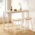 Artiss Solid Wood Bar Table & Stool Set - Pine & White, 3-Piece Dining Desk with Smooth Finish & Anti-Slip Protectors Artiss Solid Wood Bar Table & Stool Set - Pine & White, 3-Piece Dining Desk with Smooth Finish & Anti-Slip Protectors