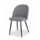 Artiss Houndstooth Linen Dining Chairs Set of 2 - Modern Design with Solid Metal Legs, 150kg Capacity, Anti-Slip Feature