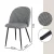 Artiss Houndstooth Linen Dining Chairs Set of 2 - Modern Design with Solid Metal Legs, 150kg Capacity, Anti-Slip Feature