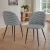 Artiss Houndstooth Linen Dining Chairs Set of 2 - Modern Design with Solid Metal Legs, 150kg Capacity, Anti-Slip Feature