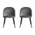 Artiss Velvet Dining Chairs Set of 4 - Dark Grey, Solid Iron Legs, Anti-Slip, Easy Assembly, 150kg Capacity