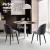 Artiss Velvet Dining Chairs Set of 4 - Dark Grey, Solid Iron Legs, Anti-Slip, Easy Assembly, 150kg Capacity