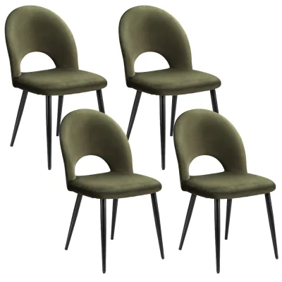 Artiss Loren Green Velvet Dining Chairs Set of 4 - Stylish Plywood Frame, Metal Legs, 81cm Height, 150kg Capacity Artiss Loren Green Velvet Dining Chairs Set of 4 - Stylish Plywood Frame, Metal Legs, 81cm Height, 150kg Capacity