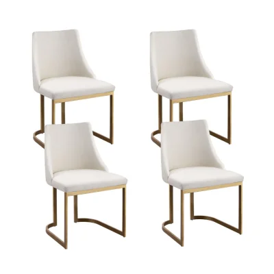 Artiss Balen Dining Chairs Set of 4 - Beige Linen, Sturdy Plywood Frame, Plush Cushions, 47x53x86cm, 150KG Capacity
