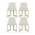 Artiss Balen Dining Chairs Set of 4 - Beige Linen, Sturdy Plywood Frame, Plush Cushions, 47x53x86cm, 150KG Capacity