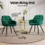 Artiss Velvet Diamond Tufted Dining Chairs Set of 4 - Green, Plush Armchair, Steel Legs, 150kg Capacity, 1-Year Warranty