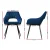 Artiss Caitlee Velvet Dining Chairs Set of 2 - Blue, Plush Comfort, Steel Legs, 150kg Capacity, Easy Assembly