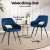 Artiss Velvet Dining Chairs Set of 4 - Blue, Plush Upholstery, Steel Legs, 150kg Capacity, Luxurious Comfort