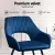 Artiss Velvet Dining Chairs Set of 4 - Blue, Plush Upholstery, Steel Legs, 150kg Capacity, Luxurious Comfort