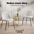 Artiss Dining Chairs Set of 4 Sherpa Boucle White, Modern Upholstered Winged Back, Steel Legs, 150kg Capacity