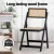 Artiss Dining Chair, Wooden Rattan, Foldable, Black, 45x51.5x82cm, Space-Saving, Comfortable, Easy Assembly