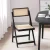 Artiss Dining Chair, Wooden Rattan, Foldable, Black, 45x51.5x82cm, Space-Saving, Comfortable, Easy Assembly