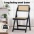 Artiss 2x Foldable Dining Chairs Black – Wooden Poplar Frame, Rattan-Style Seat, 150kg Capacity, No Assembly Required