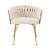 Luxurious Artiss Set of 2 Velvet Dining Chairs, Beige, with Hand-Woven Backrest and Sturdy Steel Legs, 63x50x69cm