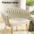 Artiss Set of 4 Velvet Dining Chairs - Beige, Solid Wood Frame, Steel Legs, 69cm, 150kg Capacity, Hand-Woven Backrest
