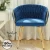 Artiss Set of 4 Velvet Dining Chairs - Blue - Hand-Woven Backrest, Solid Wood Frame, Steel Legs, 150kg Capacity