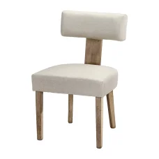 Artiss Milford Dining Chairs Set of 4 - Beige Linen Fabric, Rubber Wood Frame, 150KG Capacity, 1-Year Warranty