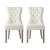 Artiss Set of 2 Beige Velvet Dining Chairs, Button Tufted Backrest, Rubberwood Legs, 50x46x96cm, 150kg Capacity