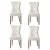 Artiss Set of 4 Beige Velvet Dining Chairs, Button Tufted Backrest, Rubberwood Legs, 150kg Capacity, 96cm High