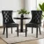 Artiss Set of 2 Black PU Leather Dining Chairs, Button Tufted Backrest, Rubberwood Legs, 150kg Capacity, 96cm