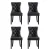 Timeless Elegance: Set of 4 Artiss Black Dining Chairs with PU Leather, Button-Tufted Back, and Rubberwood Legs