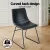 Artiss 2x Retro Dining Chairs - Black PU Leather, Ergonomic Design, Metal Legs, Compact 48x58x83cm, Easy Assembly