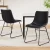 Artiss 2x Retro Dining Chairs - Black PU Leather, Ergonomic Design, Metal Legs, Compact 48x58x83cm, Easy Assembly