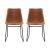 Artiss 2x Retro Dining Chairs - Brown PU Leather, Ergonomic Design, Metal Sled Legs, 48x58x83cm, Mid-Century Accent Artiss 2x Retro Dining Chairs - Brown PU Leather, Ergonomic Design, Metal Sled Legs, 48x58x83cm, Mid-Century Accent