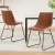 Artiss 2x Retro Dining Chairs - Brown PU Leather, Ergonomic Design, Metal Sled Legs, 48x58x83cm, Mid-Century Accent Artiss 2x Retro Dining Chairs - Brown PU Leather, Ergonomic Design, Metal Sled Legs, 48x58x83cm, Mid-Century Accent