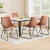 Artiss 4x Retro Dining Chairs with PU Leather, Ergonomic Curved Backrest & Metal Sled Legs, Brown, 48x58x83cm, 150kg