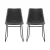 Artiss Retro PU Leather Dining Chairs Set of 2 - Grey, Ergonomic Design, Metal Sled Legs, 150kg Capacity, 48x58x83cm
