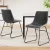 Artiss Retro PU Leather Dining Chairs Set of 2 - Grey, Ergonomic Design, Metal Sled Legs, 150kg Capacity, 48x58x83cm