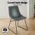 Artiss 4x Retro Dining Chairs - Grey PU Leather, Ergonomic Design, Metal Sled Legs, 83cm Height, Easy Assembly