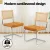 Artiss Set of 4 PU Leather Rattan Cantilever Dining Chairs - Brown, Stainless Steel Frame, 150kg Capacity, 48x48x84cm