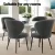 Artiss 2x Grey Sherpa Bouclé Dining Chairs - Wing Back Design, High-Density Foam, Steel Legs, 150kg Capacity, 60x50x90cm