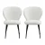 Artiss 2x Sherpa Bouclé Dining Chairs, White Wing Back, Ergonomic Design, Powder-Coated Steel Legs, 150kg Capacity Artiss 2x Sherpa Bouclé Dining Chairs, White Wing Back, Ergonomic Design, Powder-Coated Steel Legs, 150kg Capacity