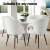 Artiss 2x Sherpa Bouclé Dining Chairs, White Wing Back, Ergonomic Design, Powder-Coated Steel Legs, 150kg Capacity Artiss 2x Sherpa Bouclé Dining Chairs, White Wing Back, Ergonomic Design, Powder-Coated Steel Legs, 150kg Capacity