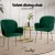 Artiss Kynsee Set of 4 Green Velvet Dining Chairs – Plush Armchairs with Steel Legs, 150kg Capacity, 54x58x83cm