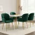 Artiss Kynsee Set of 4 Green Velvet Dining Chairs – Plush Armchairs with Steel Legs, 150kg Capacity, 54x58x83cm