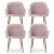 Artiss Set of 4 Pink Velvet Dining Chairs with Armrests - Luxurious, Sturdy Steel Legs, Easy Assembly, 150kg Capacity Artiss Set of 4 Pink Velvet Dining Chairs with Armrests - Luxurious, Sturdy Steel Legs, Easy Assembly, 150kg Capacity