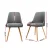Artiss Kalmar Dining Chairs Set of 2 - Grey Upholstered Fabric, Solid Beech Wood Frame, Scandinavian Design, 81cm Height Artiss Kalmar Dining Chairs Set of 2 - Grey Upholstered Fabric, Solid Beech Wood Frame, Scandinavian Design, 81cm Height